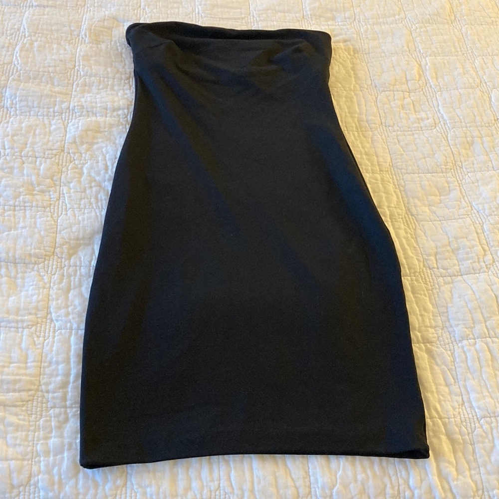 Bebe strapless bodycon midi dress